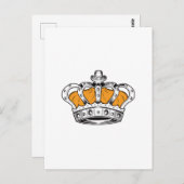 クラウン – 黄 ポストカード (正面/裏面)