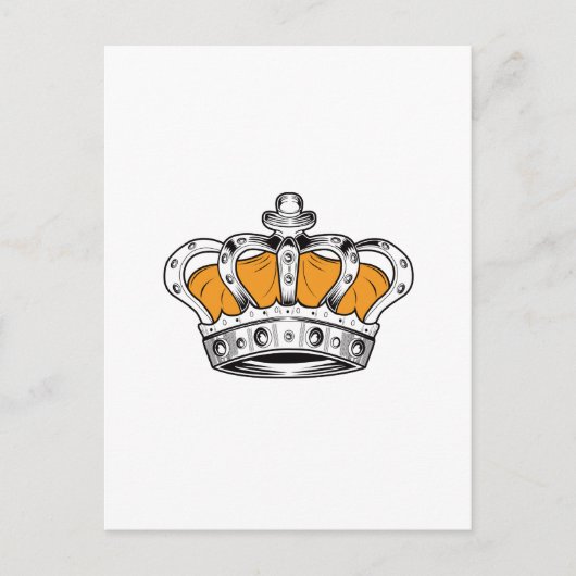 クラウン – 黄 ポストカード (正面)