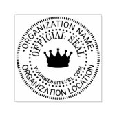 クラウン#1一般カスタム公式シール名場所URL セルフインキングスタンプ (デザイン)