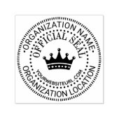 クラウン#3一般カスタム公式シール名場所URL セルフインキングスタンプ (デザイン)