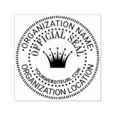 クラウン#4一般カスタム公式シール名場所URL セルフインキングスタンプ (デザイン)