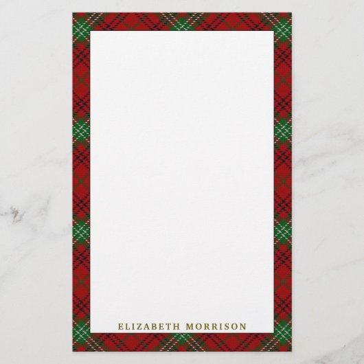 クラエレガントンモリソンタータンチェックプレイド 便箋 (正面)