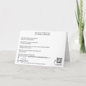 クラキン笑わされるチキンジョークカード – Lisa Drew サンキューカード (裏面)