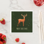 クラクションにガランズを巻いたメリークリスマスディアー スタンダードカクテルナプキン (インサイチュ)
