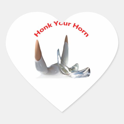 クラクションのシールを鳴らす ハートシール (正面)