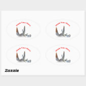 クラクションのシールを鳴らす 楕円形シール (シート)