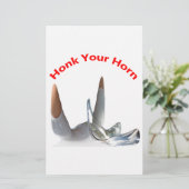 クラクション 便箋 (スタンド正面)