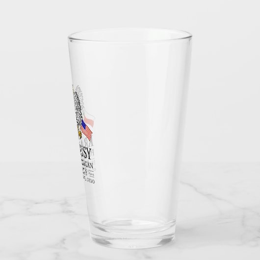 クラクシージポーランドアメリカンソサエティビールグラス タンブラーグラス (左)