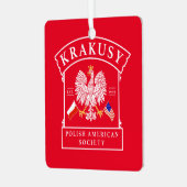 クラクシージポーランドアメリカンソサエティ金属オーナメント メタルオーナメント (正面左)