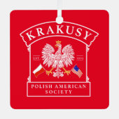 クラクシージポーランドアメリカンソサエティ金属オーナメント メタルオーナメント (正面)