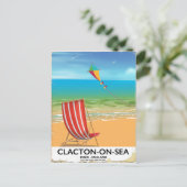 クラクトン・オン・シー、エセックス・ヴィンテージ旅行ポスター ポストカード (スタンド正面)