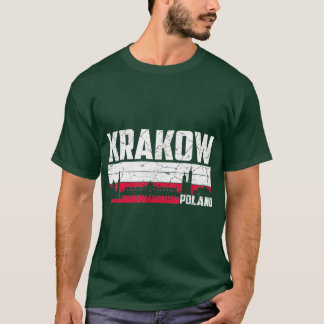 クラクフのスカイライン ポーランドのバケーションギフト  楽しい Tシャツ