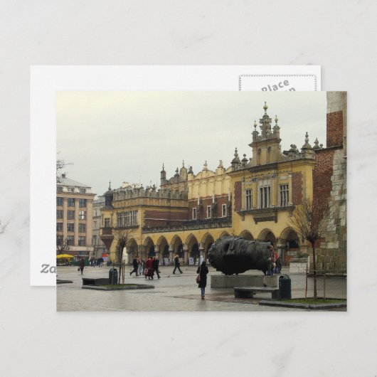 クラクフのマーケットスクエア ポストカード (正面/裏面)