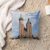 クラクフのMariacki教会、St Maryの教会、ギフト クッション (ブランケット)