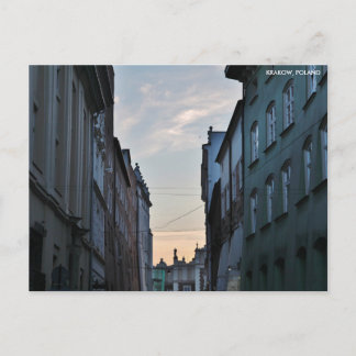 クラクフオールドタウンウィズシティ文字 ポストカード