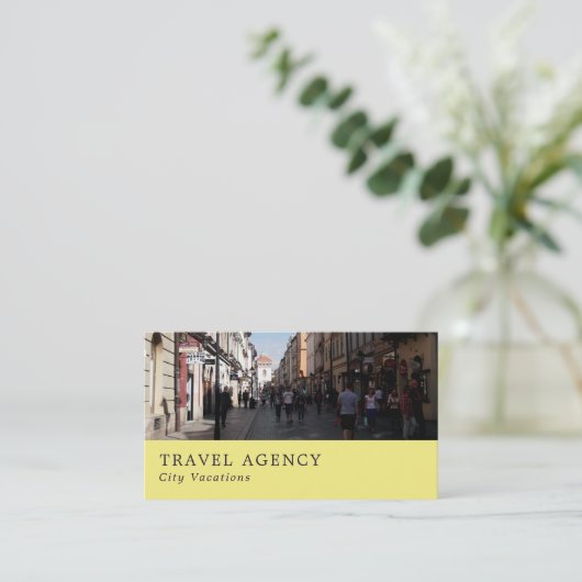 クラクフオールドタウン、ポーランド、旅行代理店 名刺 (スタンド正面)