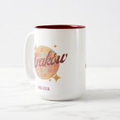 クラクフクラクフシティポーランドレトロヴィンテージハガキ ツートーンマグカップ (正面左)