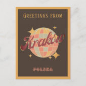 クラクフクラクフシティポーランドレトロヴィンテージハガキ ポストカード (正面)