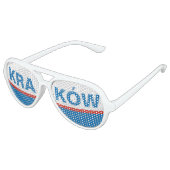 クラクフクラクフ市ポーランド国旗の色の濃淡 アビエーターサングラス (アングル)