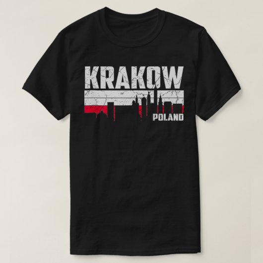 クラクフスカイラインポーランドバケーション Tシャツ (デザイン正面)