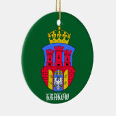クラクフポーランドの円のオーナメント セラミックオーナメント (右)