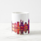 クラクフポーランドスカイライン コーヒーマグカップ (中央)