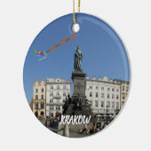 クラクフポーランドパノラマクリスマスオーナメント セラミックオーナメント (左)
