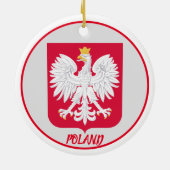 クラクフポーランドパノラマクリスマスオーナメント セラミックオーナメント (裏面)