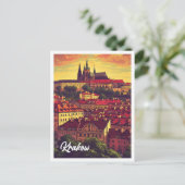 クラクフポーランド芸術的トラベルイラストレーション ポストカード (スタンド正面)