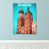 クラクフヨーロッパポーランドポルスカオールドタウン キャンバスプリント (インサイチュ (ウッドフロア))
