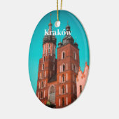 クラクフヨーロッパポーランドポルスカオールドタウン セラミックオーナメント (左)