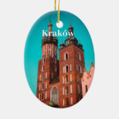 クラクフヨーロッパポーランドポルスカオールドタウン セラミックオーナメント (裏面)