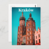 クラクフヨーロッパポーランドポルスカオールドタウン ポストカード (正面/裏面)