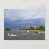 クラクフワウエルキャッスルビストゥラ川欧州ポーランドホ シーズンポストカード (正面)