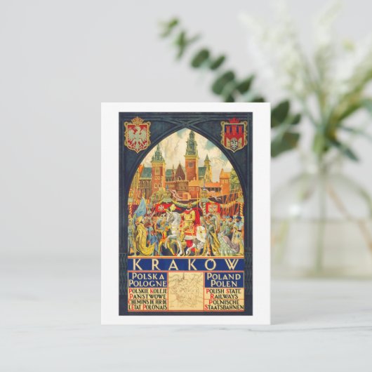 クラクフヴィンテージ旅行 ポストカード (スタンド正面)