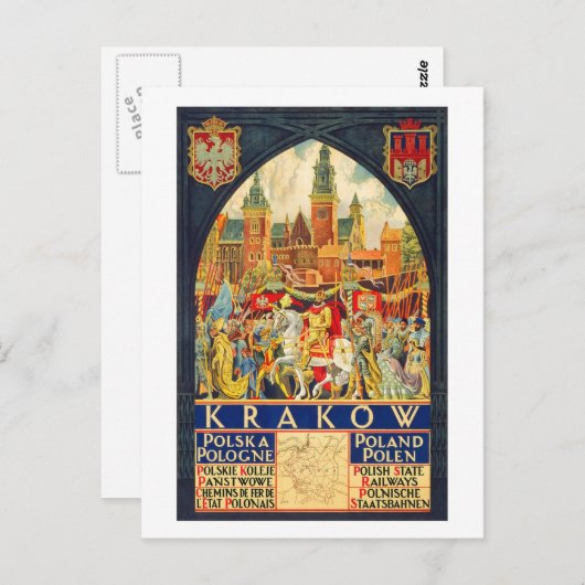 クラクフヴィンテージ旅行 ポストカード (正面/裏面)