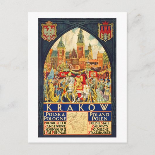 クラクフヴィンテージ旅行 ポストカード (正面)