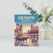 クラクフ旧市場ヴィンテージ ポストカード (スタンド正面)