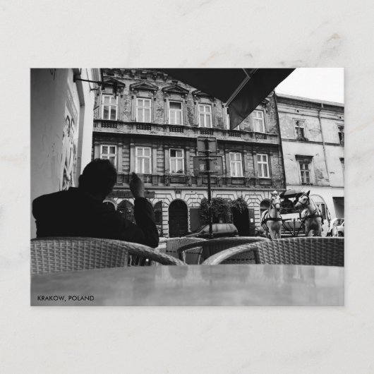 クラクフ葉書の馬と馬車 ポストカード (正面)