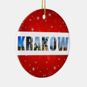クラクフ・ポーランド旅行写真クリスマス セラミックオーナメント (右)