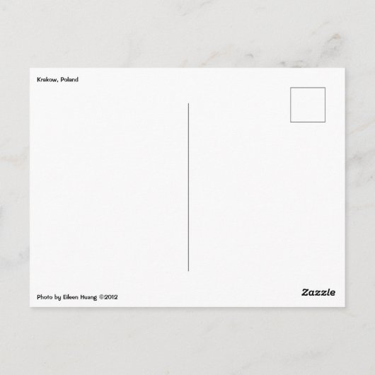 クラクフ,ポーランド ポストカード (裏面)