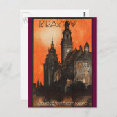 クラクフ・ポーランド – ポーランドヴィンテージポーランド旅行ポスター ポストカード (正面/裏面)