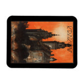 クラクフ・ポーランド – ポーランドヴィンテージポーランド旅行ポスター マグネット (横)