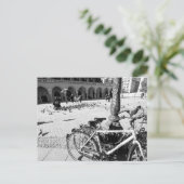 クラクフ、旧市街、ポーランド黒白はがき ポストカード (スタンド正面)