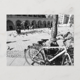 クラクフ、旧市街、ポーランド黒白はがき ポストカード