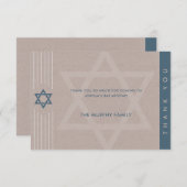 クラクラシックフトバー(ユダヤ教の)バル・ミツバーサンキューカード サンキューカード (正面/裏面)