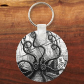 クラケンが帆船を編み出す キーホルダー (正面)