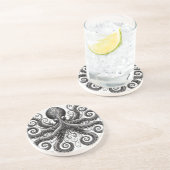 クラケンスティームパンクタコ華美ブラック コースター (側面)