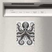 クラケンスティームパンクタコ華美ブラック マグネット (インサイチュ (食洗機))