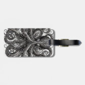 クラケンスティームパンクタコ華美ブラック ラゲッジタグ (裏面横)